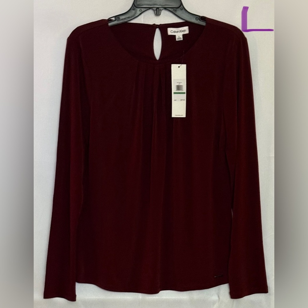 Calvin Klein Deep Red Women's Blouse